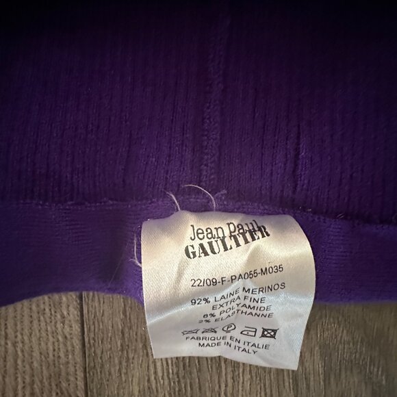 High-Waited Button-Detail Trouer - Purple - Picture 8 of 8